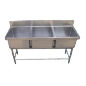 THREE SINK DISH WASH UNIT