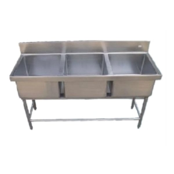 THREE SINK DISH WASH UNIT