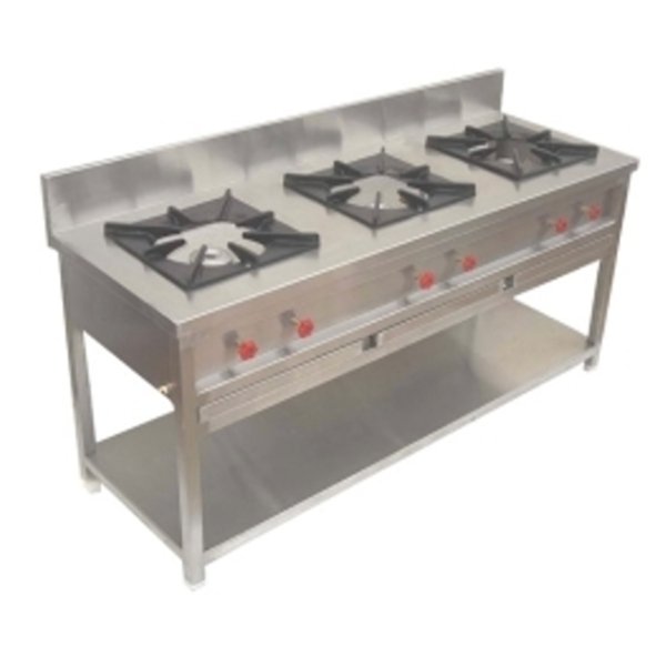 THREE BURNER COOKING RANGE