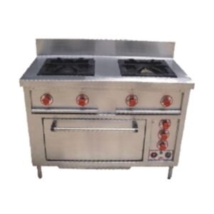 TWO BURNER CONTINENTAL RANGE WITH OVEN BELOW